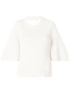 See By Chloé - Flared Cuff Sweater - Women - Cotton - M, White, Cotton