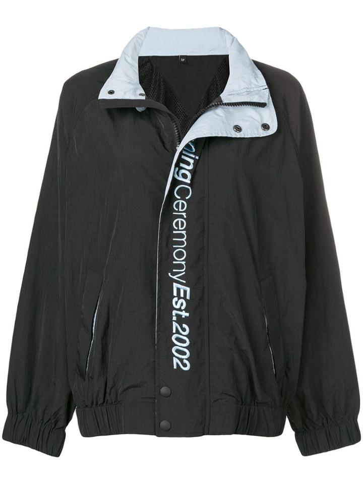 Opening Ceremony Crinkle Nylon Wind Jacket - Black