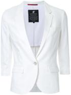 Loveless Single Button Blazer, Women's, Size: 36, White, Cupro/cotton/linen/flax/polyester