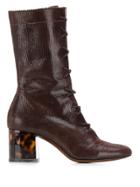 Alexa Chung Tortoise-shell Heel Boots - Brown