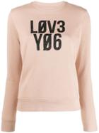 Red Valentino Slogan Print Jumper - Pink