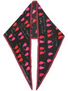 Alexander Mcqueen Calligraphy Print Pointed Scarf - Black