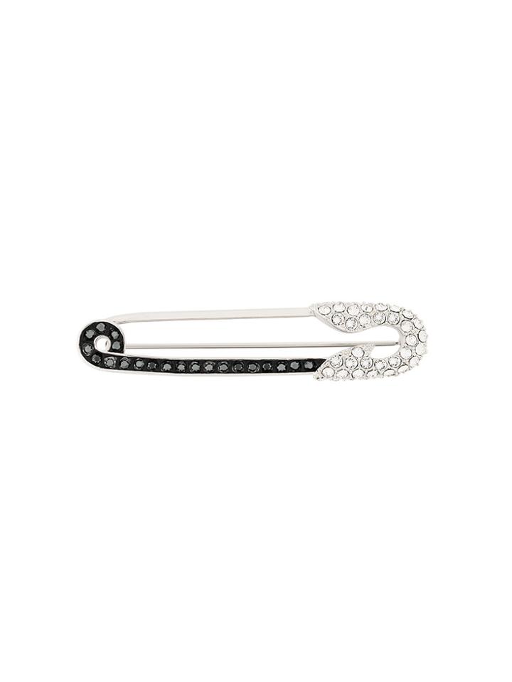 Karl Lagerfeld Safety Pin Brooch - Metallic