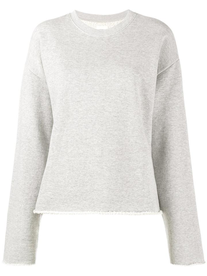 Simon Miller Raw Edge Sweatshirt, Women's, Size: 3, Grey, Cotton