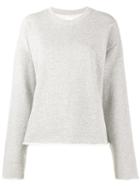 Simon Miller Raw Edge Sweatshirt, Women's, Size: 3, Grey, Cotton