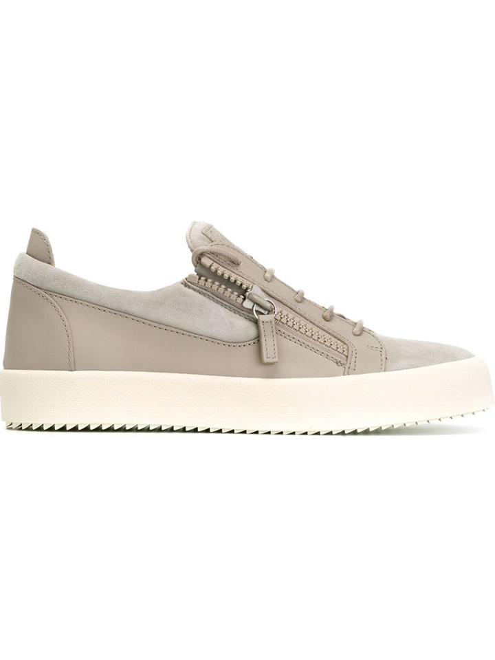 Giuseppe Zanotti Design Frankie Low-top Sneakers, Men's, Size: 39, Grey, Leather/rubber