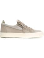 Giuseppe Zanotti Design Frankie Low-top Sneakers, Men's, Size: 39, Grey, Leather/rubber
