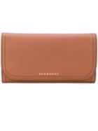 Burberry Haymarket Wallet With Card Case - Brown