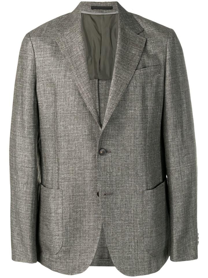Z Zegna Single-breasted Blazer - Grey