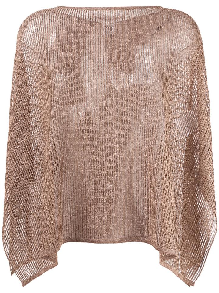 M Missoni Lurex Cape Jumper, Women's, Brown, Polyamide/polyester/viscose/metallic Fibre