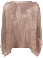 M Missoni Lurex Cape Jumper, Women's, Brown, Polyamide/polyester/viscose/metallic Fibre
