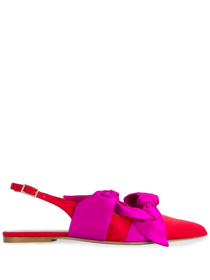 Gia Couture Eva Flat Sandals - Red