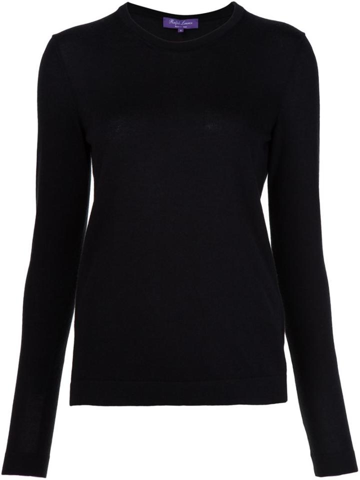 Ralph Lauren Black Crew Neck Sweater, Women's, Size: Small, Nylon/cashmere