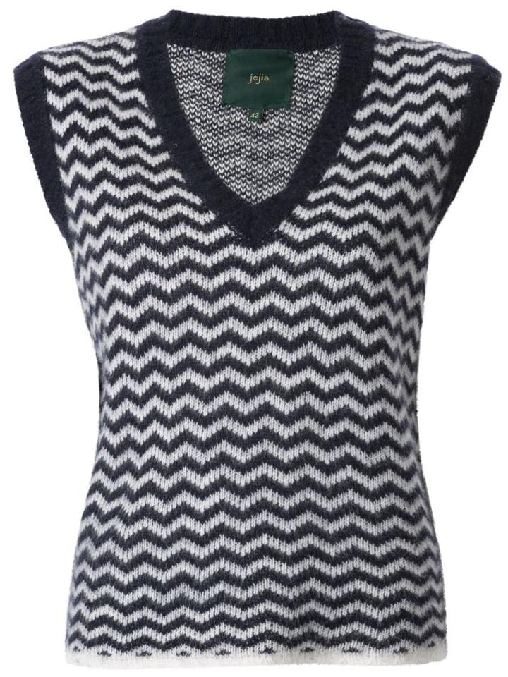 Jejia Julie Chevron-knit Vest - Blue