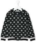 Dolce & Gabbana Kids - Crown Print Hoodie - Kids - Cotton - 12 Yrs, Black