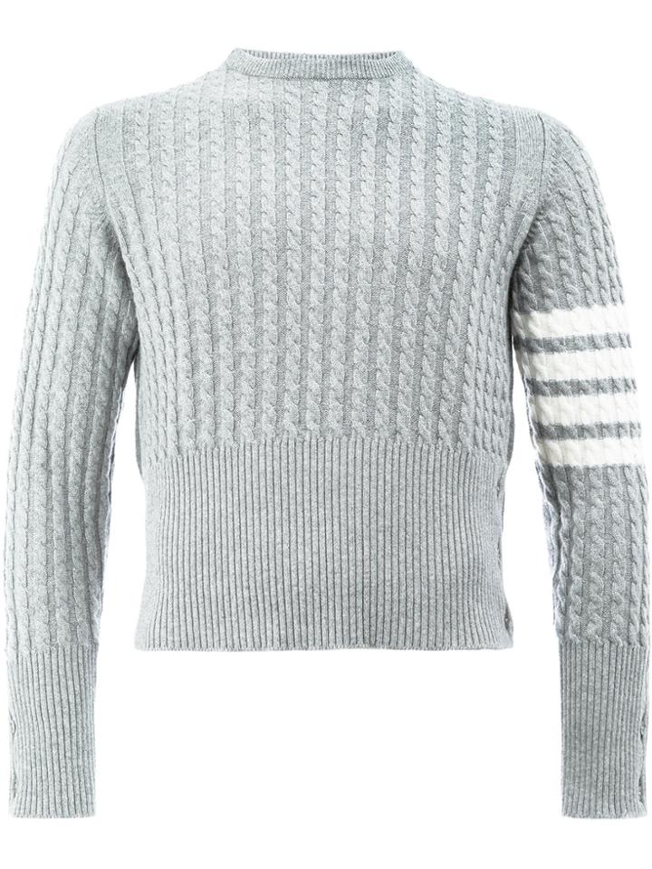 Thom Browne Knit Cardigan Back Jumper - Grey