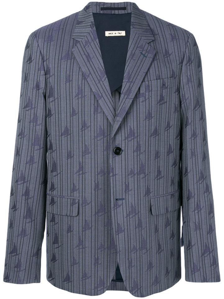 Marni Boat Print Blazer - Blue