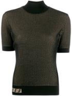 Fendi Double Mesh Logo Pullover - Black