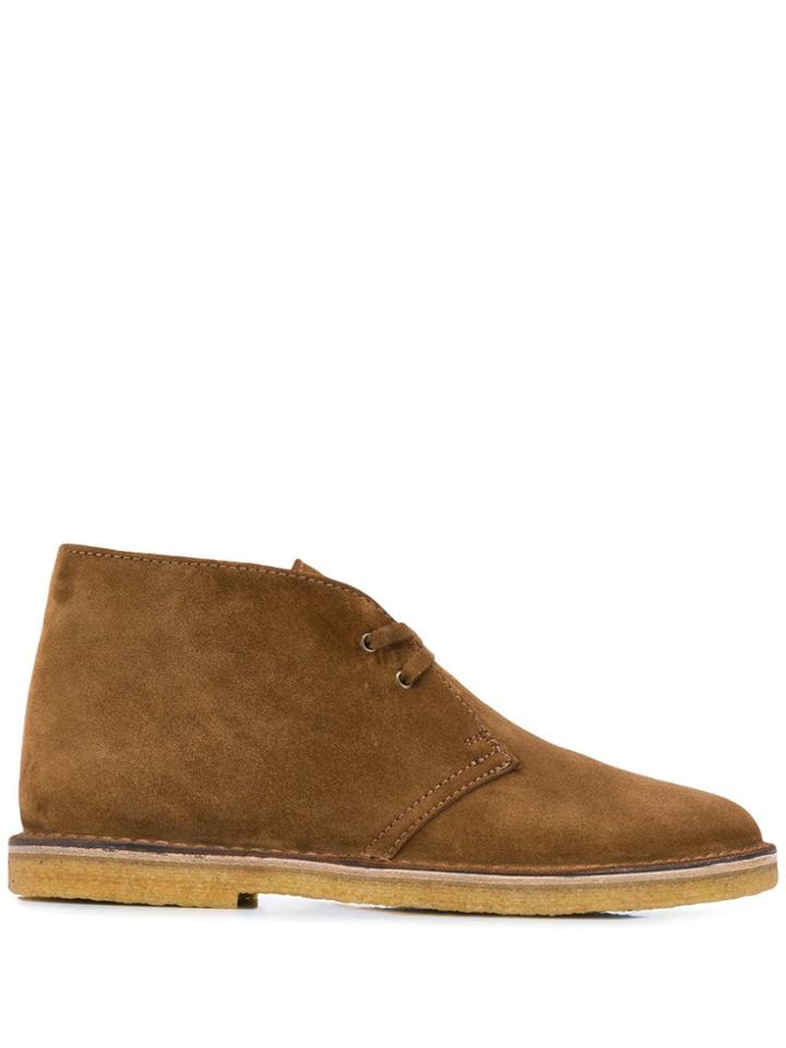 Saint Laurent Oran Lace-up Boots - Brown