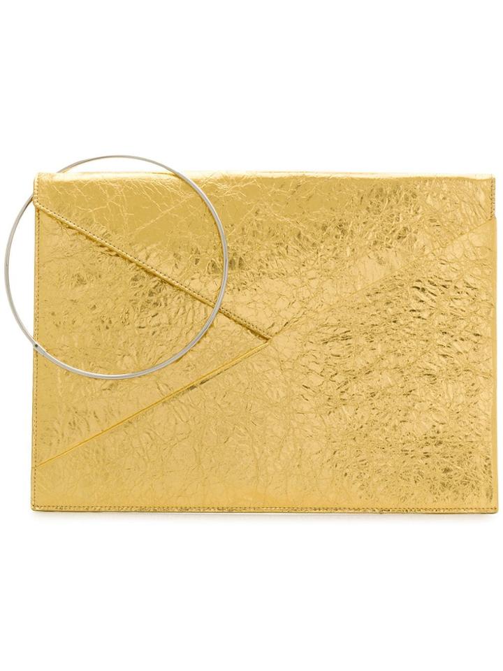 Mm6 Maison Margiela Envelope Shaped Clutch - Gold