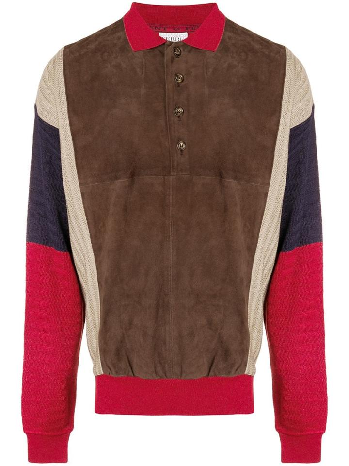 Gianfranco Ferre Vintage Long Sleeved Polo - Brown