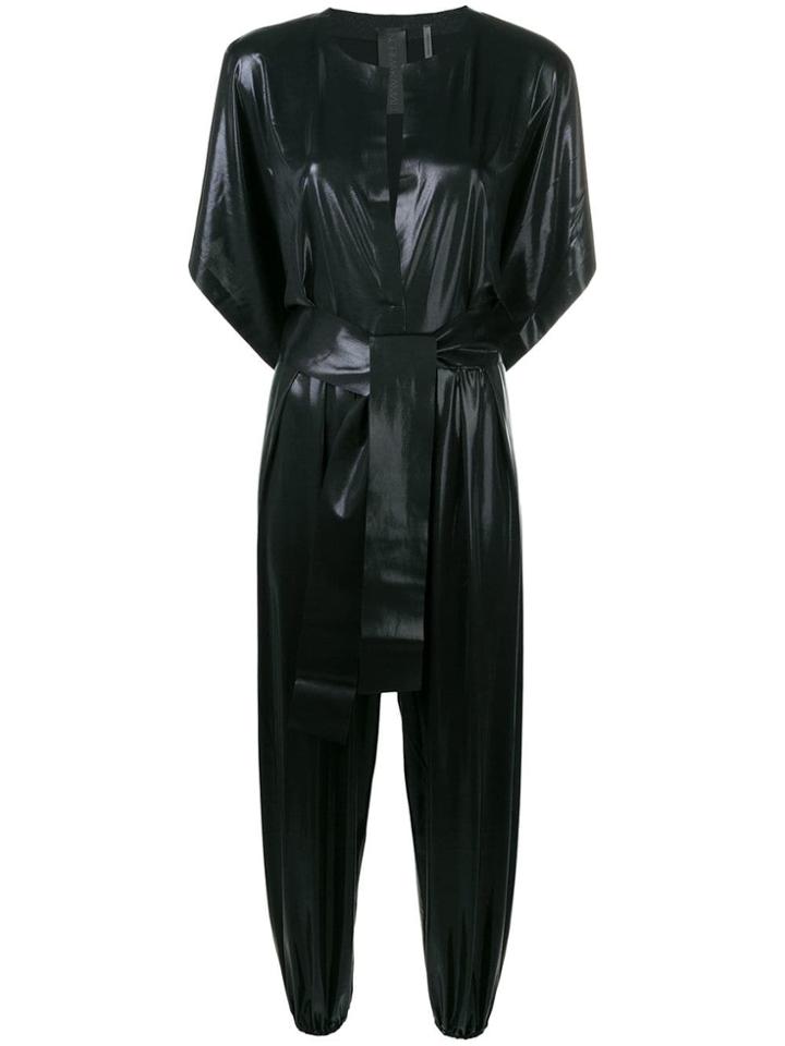 Norma Kamali Metallic Sheen Jumpsuit - Black