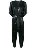 Norma Kamali Metallic Sheen Jumpsuit - Black