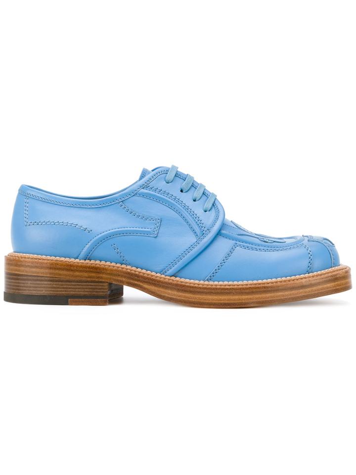 Walter Van Beirendonck Seaming Detail Derbies - Blue