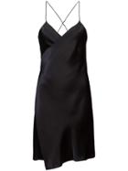 Michelle Mason Wrap Mini Dress - Black