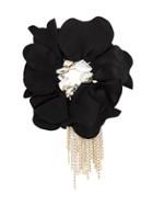 Lanvin Floral Brooch - Black