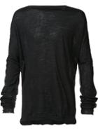 Taichi Murakami Contrast Back Longsleeved T-shirt, Men's, Size: 7, Grey, Wool