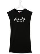 Givenchy Kids Front Logo Jersey Dress - Black