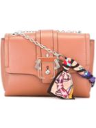 Paula Cademartori Carine Shoulder Bag, Women's, Brown, Silk/leather/metal