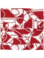 System Chain Print Scarf - Red