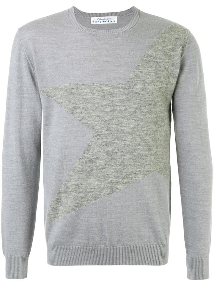 Education From Youngmachines Fitted Knitted Sweater - Grey