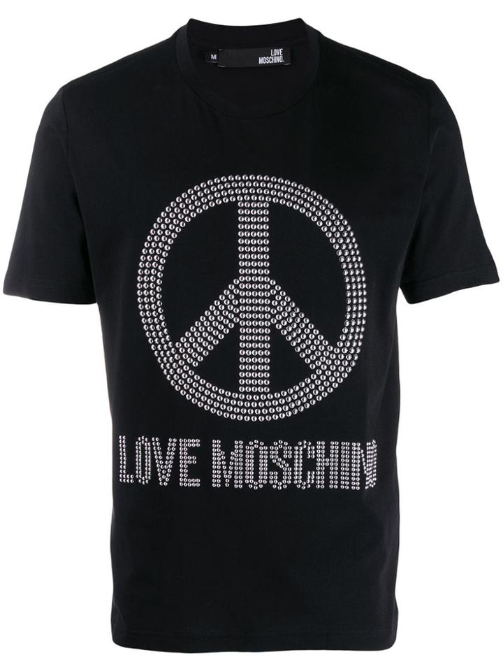 Love Moschino Peace And Love T-shirt - Black