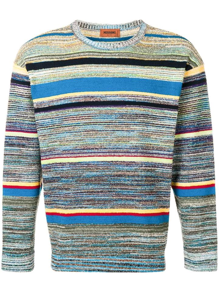 Missoni Striped Pattern Jumper - Blue
