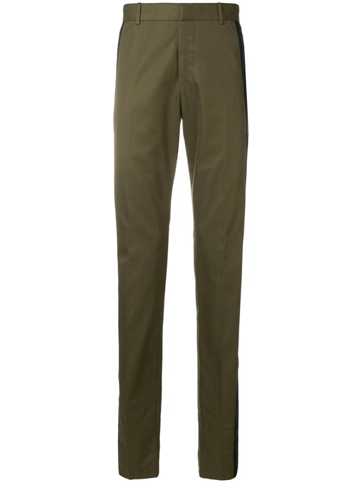 Alexander Mcqueen Side Stripe Trousers - Green