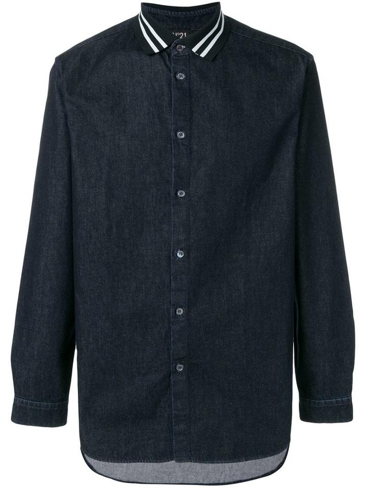 Nº21 Polo Collar Chambray Shirt - Blue