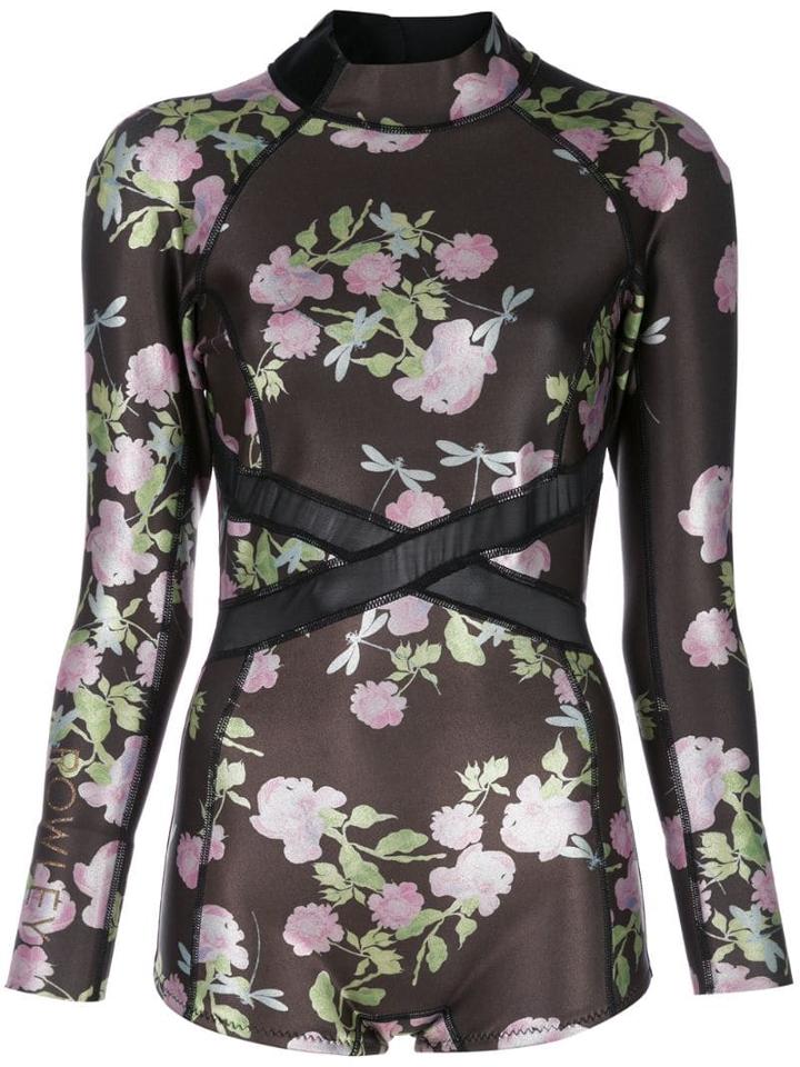Cynthia Rowley Metallic Rose Wetsuit - Black