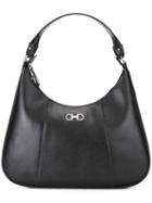 Salvatore Ferragamo 'petunia' Shoulder Bag, Women's, Black, Calf Leather