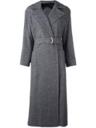 Max Mara Belted Trench Coat, Women's, Size: 38, Grey, Viscose/wool/virgin Wool