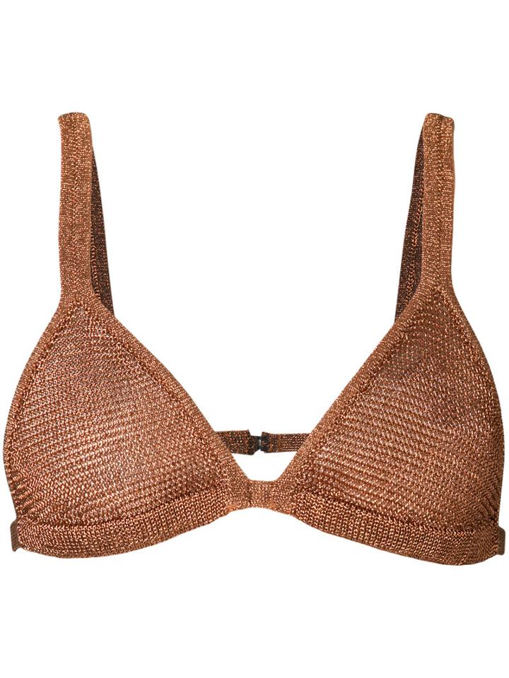 Balmain - Knitted Bralette - Women - Polyester/acetate - 36, Grey, Polyester/acetate