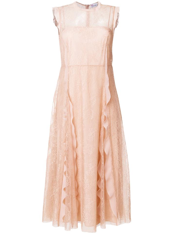 Red Valentino Lace Ruffle Dress - Nude & Neutrals