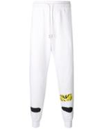 Off-white Diagonal Spray Trackpants, Men's, Size: Small, White, Cotton