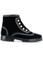 Rue St Ankle Length Studded Boots - Blue
