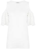 P.a.r.o.s.h. Dropped Sleeves Frill Sleeves Blouse - White