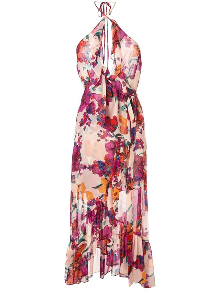 Misa Los Angeles Floral Draped Dress - Pink