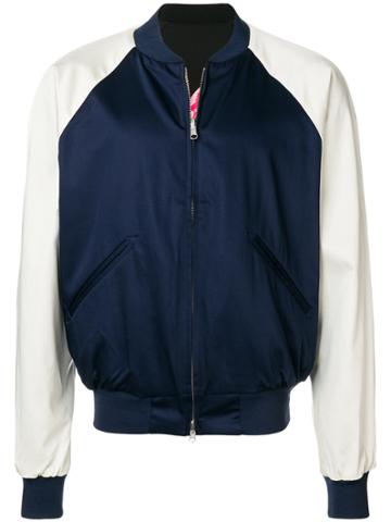 Y3 Sport Colour-block Bomber Jacket - Blue