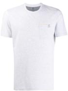 Brunello Cucinelli Slim-fit Embroidered Logo T-shirt - Grey
